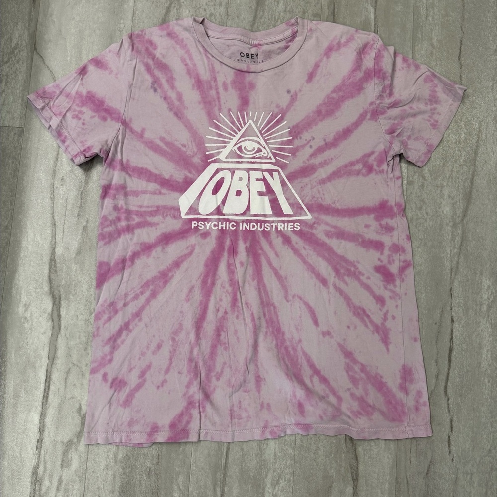 Obey Psychic Industries Tie Dye Tshirt